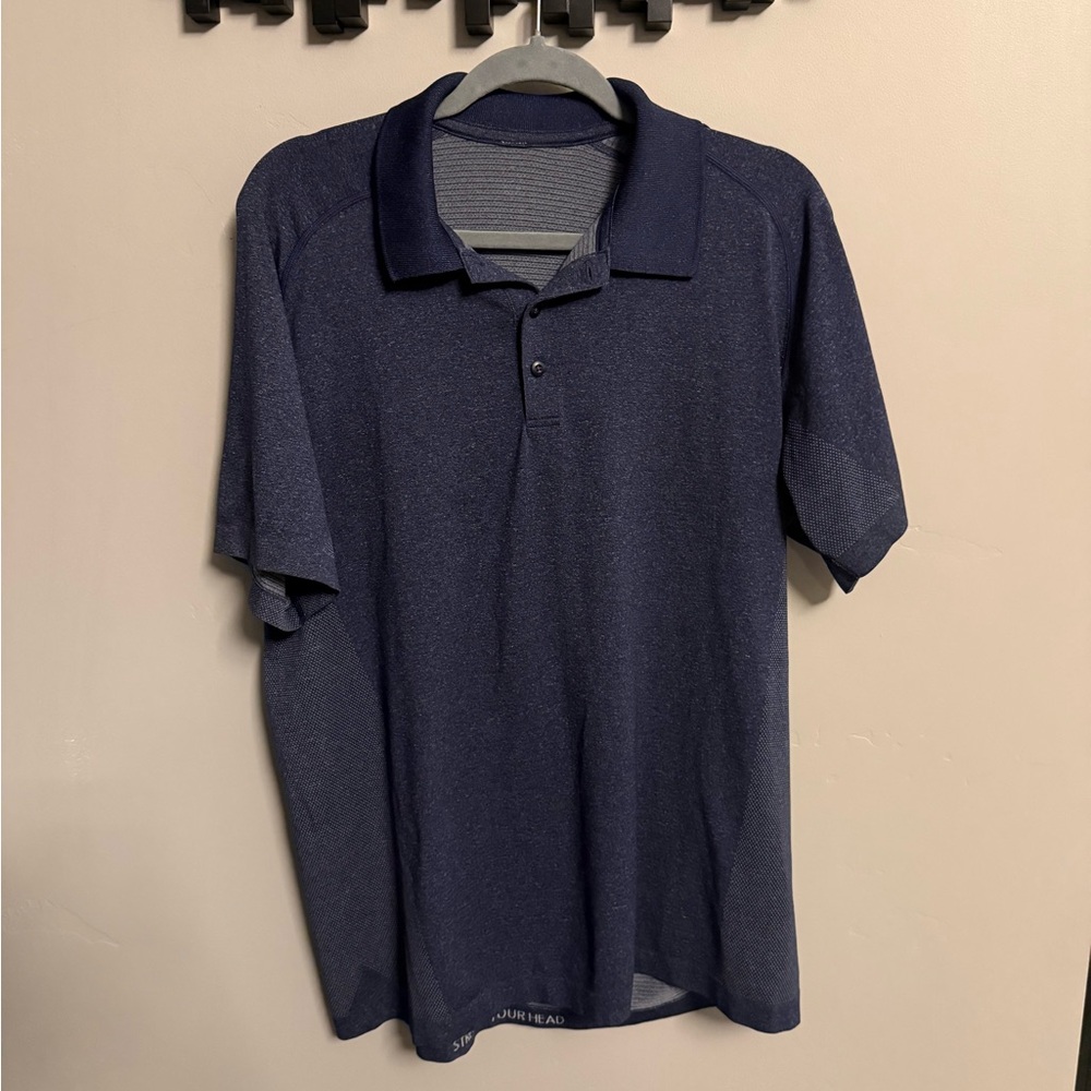 Lululemon Men’s Short Sleeve Polo – Navy Blue – Size XL